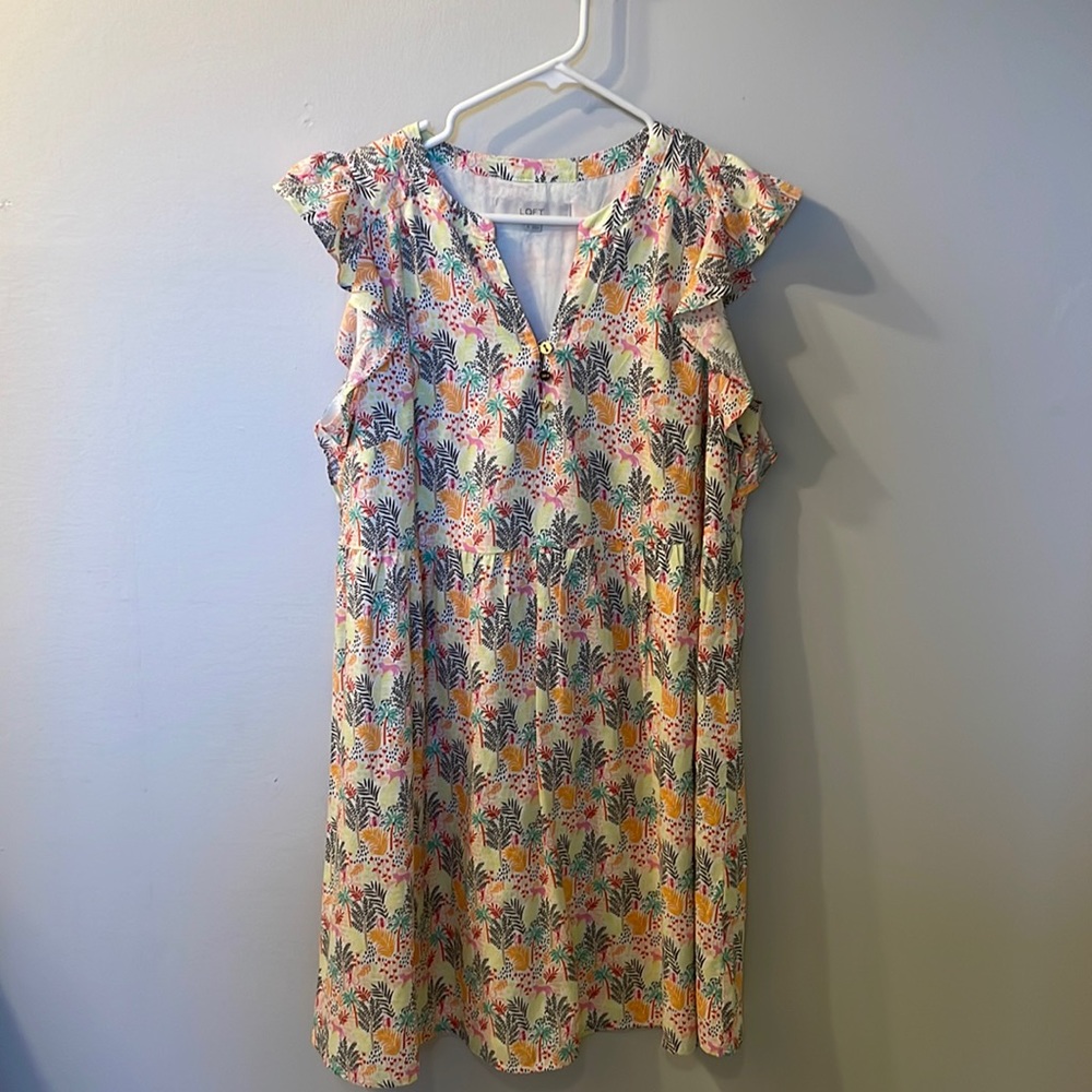 Jungle Print Multicolor Loft Dress